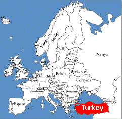 Location of Turkey